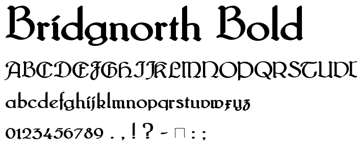 Bridgnorth Bold font